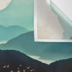 Indigo Mountains Wall Tapestry Gallery Image 3