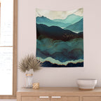 Indigo Mountains Wall Tapestry Gallery Image 2