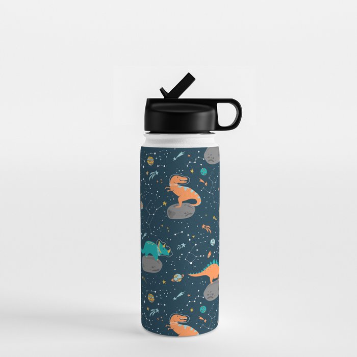Dinosaurs Floating on an Asteroid Water Bottle Gallery Image 1