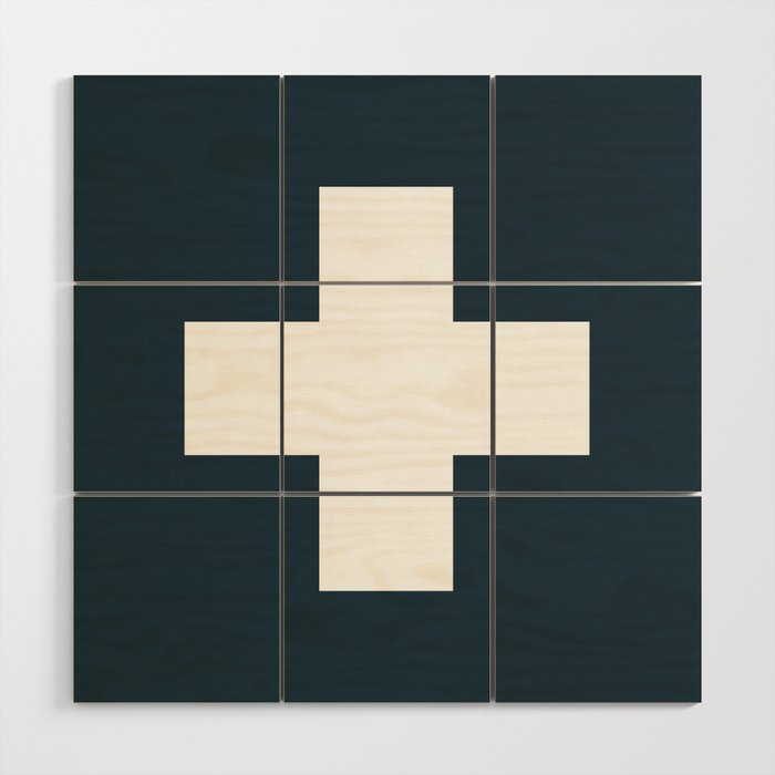 Swiss Cross Storm Wood Wall Art Gallery Image 1