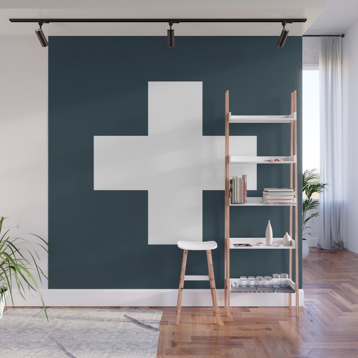 Swiss Cross Storm Wall Mural Gallery Image 1