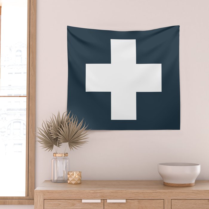 Swiss Cross Storm Wall Tapestry Gallery Image 2