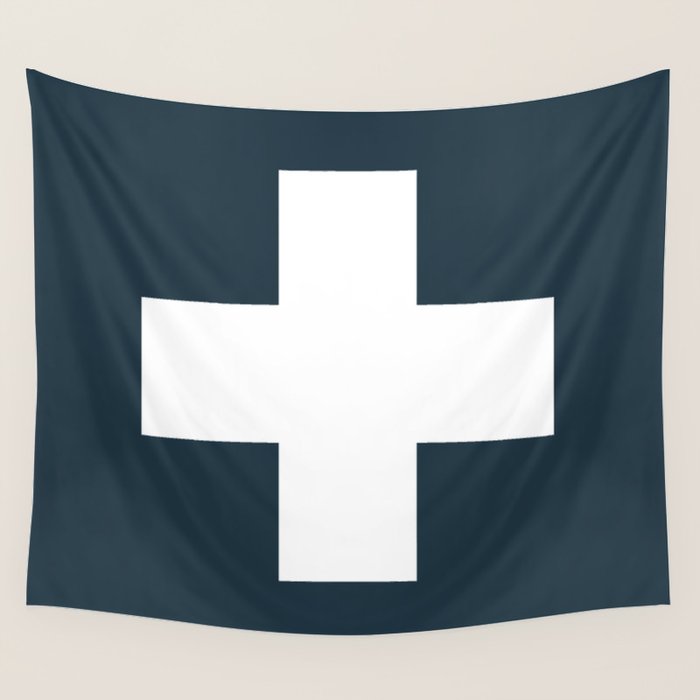 Swiss Cross Storm Wall Tapestry Gallery Image 1
