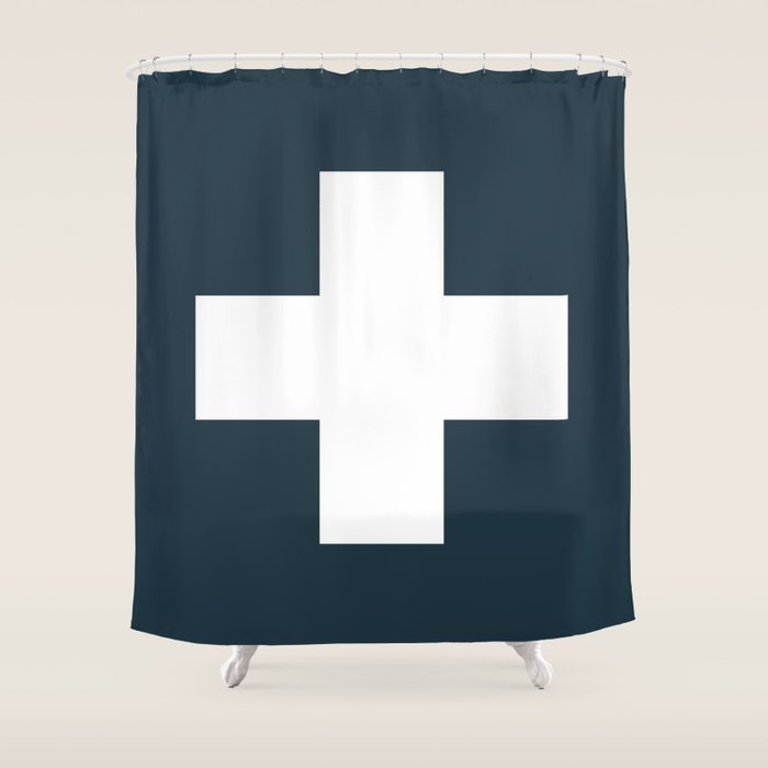 Swiss Cross Storm Shower Curtain Gallery Image 1