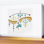Mid Century Modern Abstract Atomic Age Wall Mural Gallery Image 2