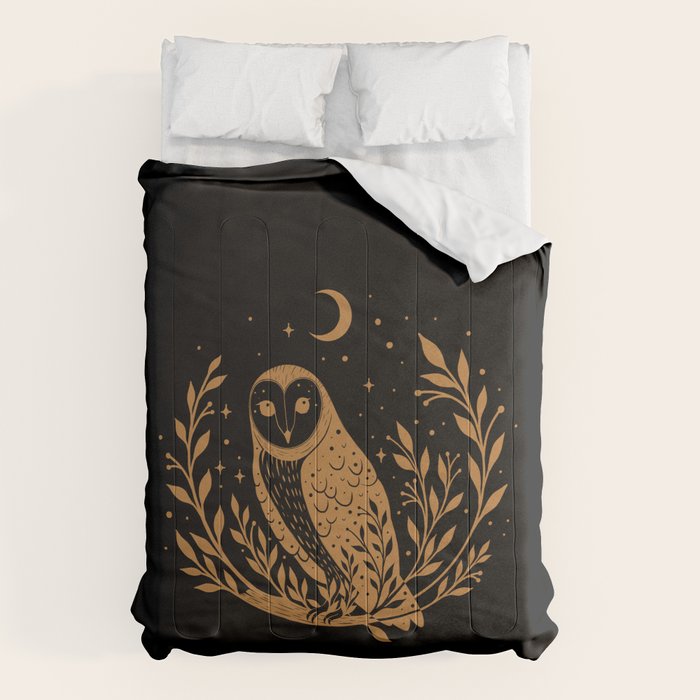 Owl Moon - Gold Comforter Gallery Image 1