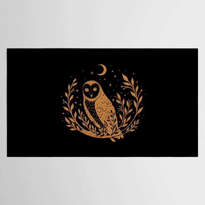 Owl Moon - Gold Tablecloth Gallery Image 2