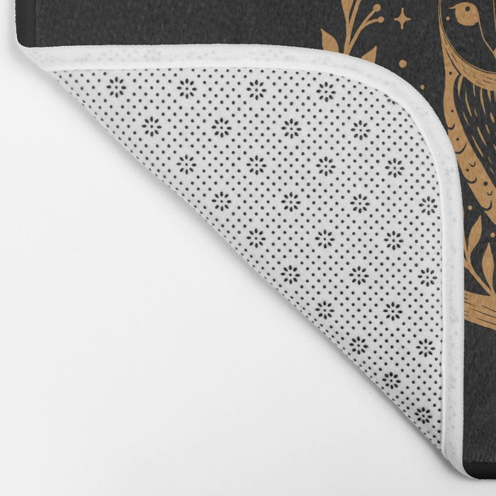 Owl Moon - Gold Bath Mat Gallery Image 2