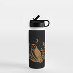 Owl Moon - Gold Water Bottle Gallery Image 1