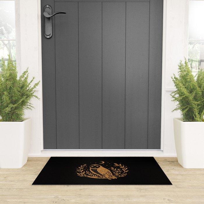 Owl Moon - Gold Welcome Mat Gallery Image 3