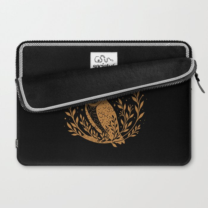 Owl Moon - Gold Laptop Sleeve Gallery Image 2