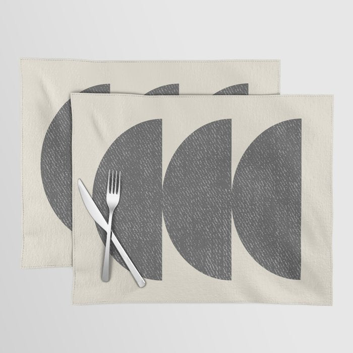 Half Circle 3 - Grey Placemat Gallery Image 1
