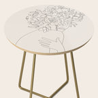 Woman with Flowers Minimal Line III Side Table Gallery Image 2