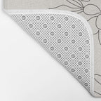 Woman with Flowers Minimal Line III Bath Mat Gallery Image 2