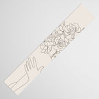Woman with Flowers Minimal Line III Table Runner Gallery Image 3