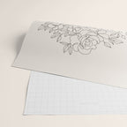 Woman with Flowers Minimal Line III Wrapping Paper Gallery Image 2