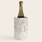 Woman with Flowers Minimal Line III Wine Chiller Gallery Image 1