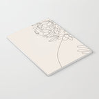 Woman with Flowers Minimal Line III Notebook Gallery Image 3