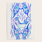 Five Otters - Indigo OmbrÃ© Poster Gallery Image 4