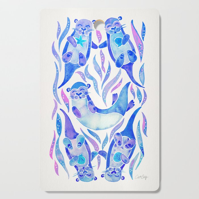 Five Otters - Indigo OmbrÃ© Cutting Board Gallery Image 1