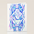 Five Otters - Indigo OmbrÃ© Stationery Card Gallery Image 2