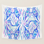 Five Otters - Indigo OmbrÃ© Wall Tapestry Gallery Image 4