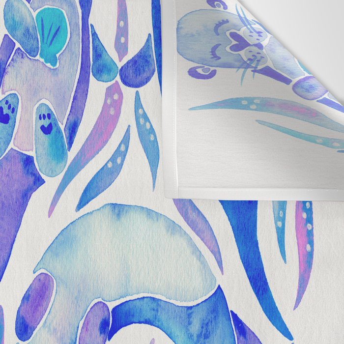Five Otters - Indigo OmbrÃ© Wall Tapestry Gallery Image 3