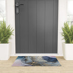 Blush, Payne's Gray and Gold Metallic Abstract Welcome Mat Gallery Image 3