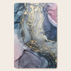 Blush, Payne's Gray and Gold Metallic Abstract Cutting Board Gallery Image 1