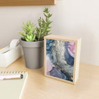 Blush, Payne's Gray and Gold Metallic Abstract Mini Art Print Gallery Image 2