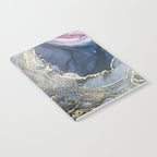 Blush, Payne's Gray and Gold Metallic Abstract Notebook Gallery Image 2