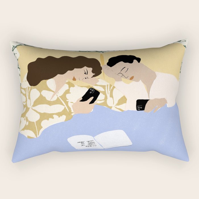 People used to talk to each other (part two) Rectangular Pillow Gallery Image 1