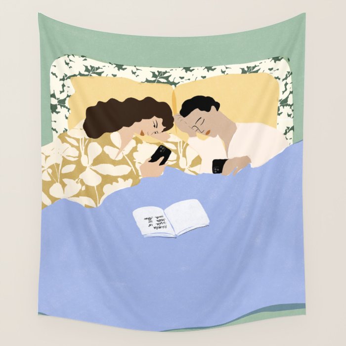 People used to talk to each other (part two) Wall Tapestry Gallery Image 4