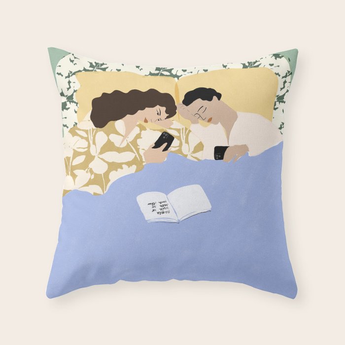 People used to talk to each other (part two) Throw Pillow Gallery Image 6
