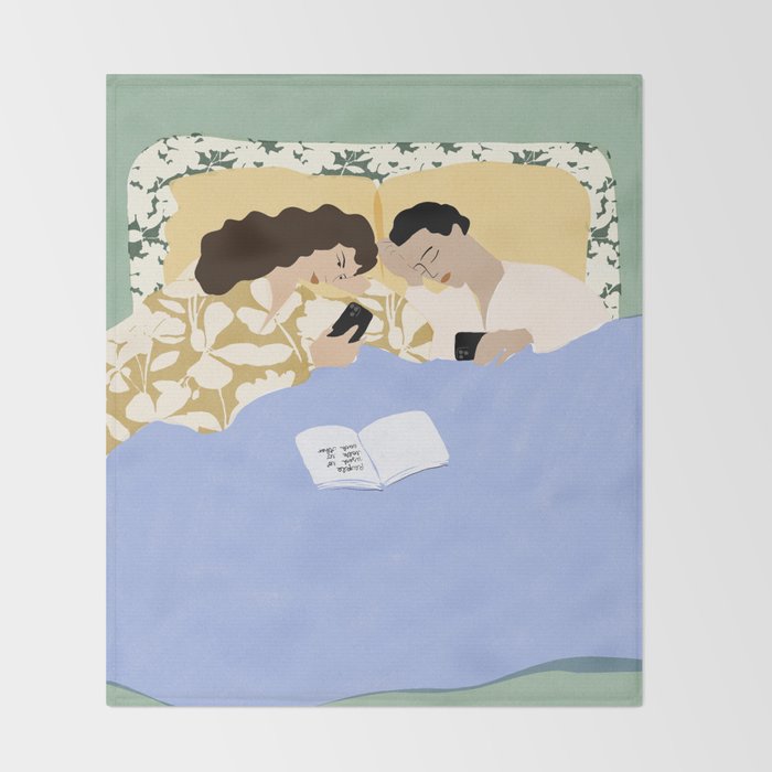 People used to talk to each other (part two) Throw Blanket Gallery Image 2