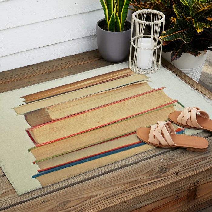 Stack of Books Outdoor Rug Gallery Image 2