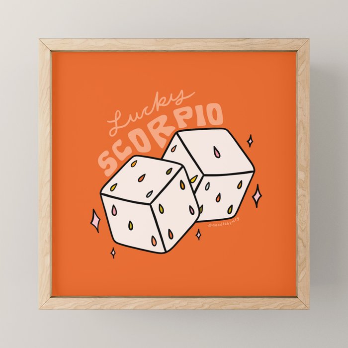 Scorpio Dice Mini Art Print Gallery Image 1