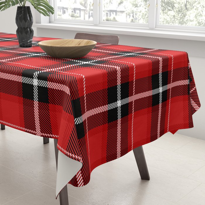 Red + Black Plaid Tablecloth Gallery Image 3