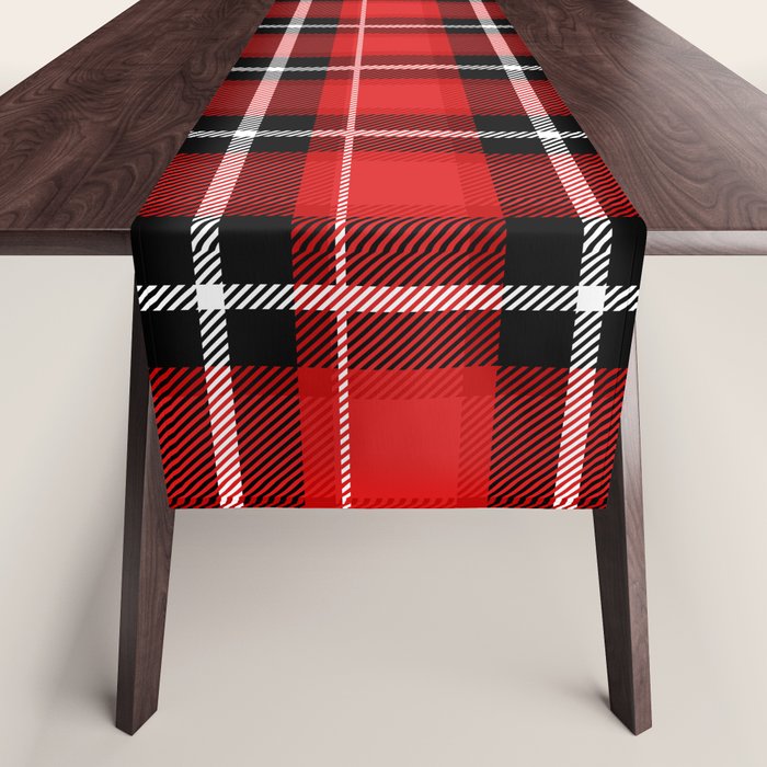 Red + Black Plaid Table Runner Gallery Image 1