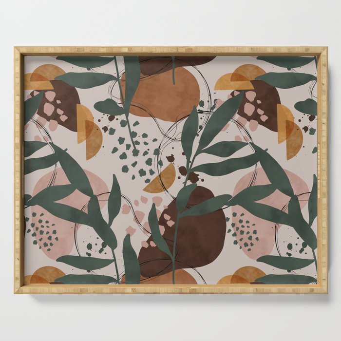 Abstract nature painting 89 Serving Tray Gallery Image 1