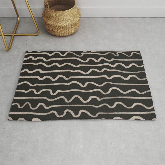 Noir: Mid Century Pattern Rug Gallery Image 1