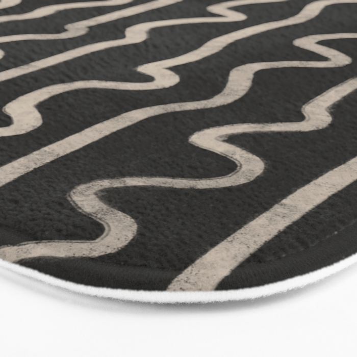 Noir: Mid Century Pattern Bath Mat Gallery Image 3