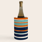 Stripes Abstract, Orange, Teal, Navy Wine Chiller Gallery Image 3