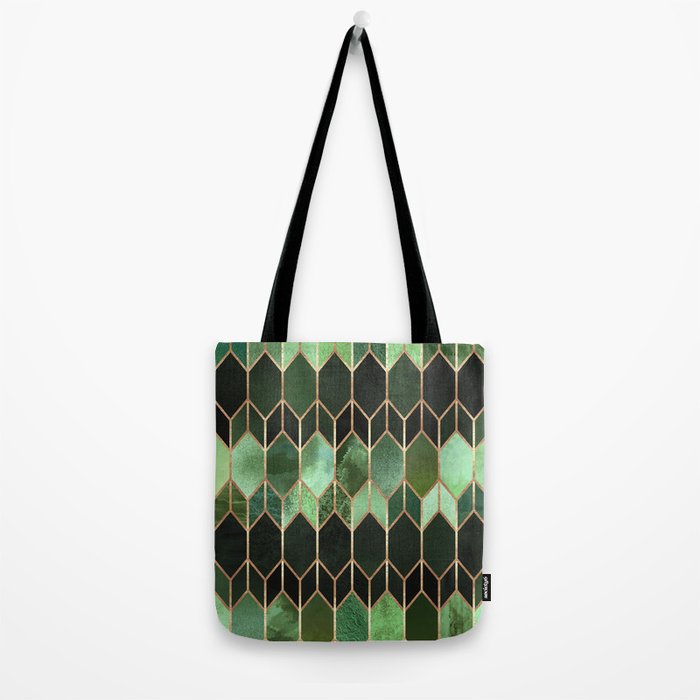 Stained Glass 5 - Forest Green Tote Bag Gallery Image 2
