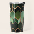 Stained Glass 5 - Forest Green Travel Mug Gallery Image 2