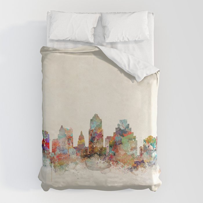 austin texas skyline Duvet Cover Gallery Image 6