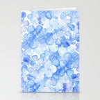 Elegant purple blue hand painted watercolor hortensia floral Stationery Card Gallery Image 2