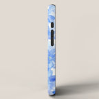 Elegant purple blue hand painted watercolor hortensia floral iPhone Case Gallery Image 2