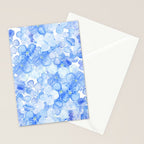 Elegant purple blue hand painted watercolor hortensia floral Stationery Card Gallery Image 2