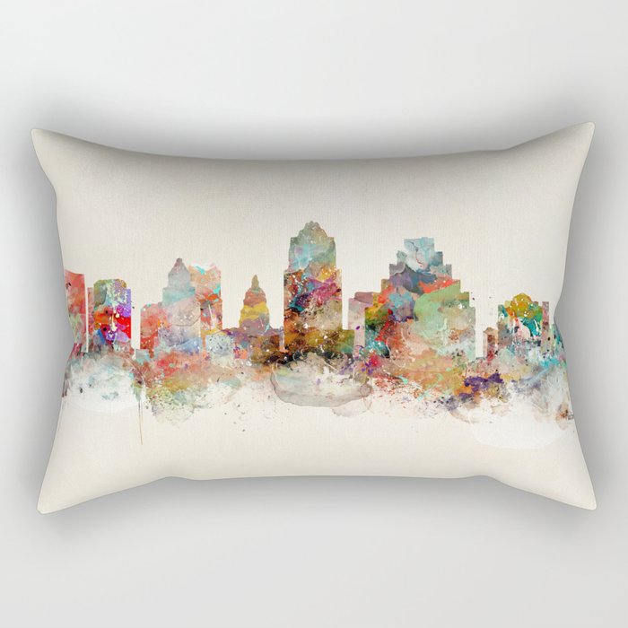 austin texas skyline Rectangular Pillow Gallery Image 1